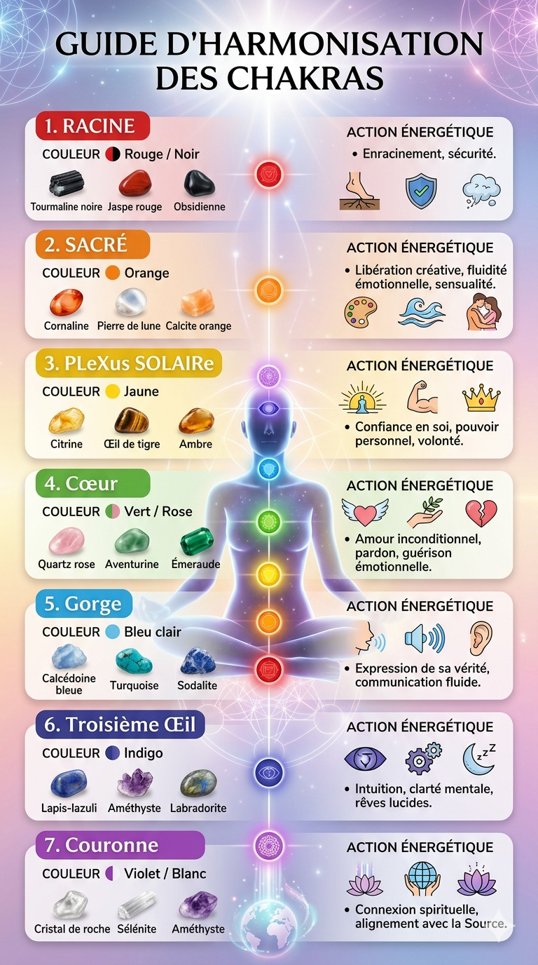 La Lithothérapie Quelle pierre pour quel chakra ?