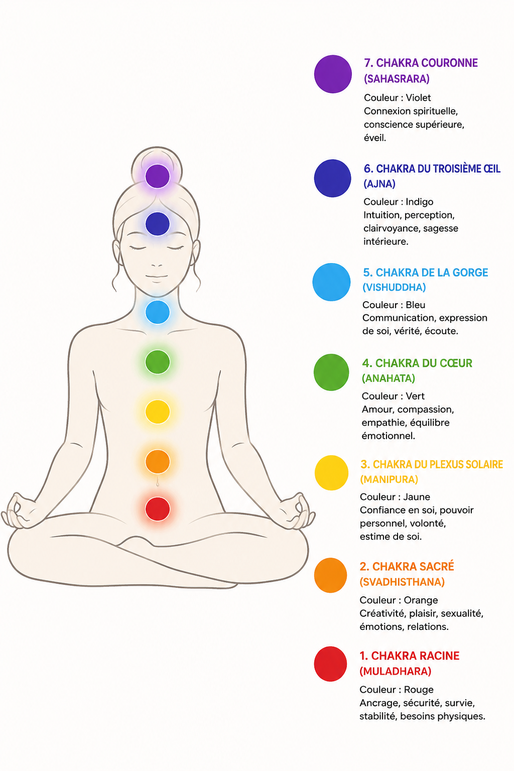 Le Système Central Les 7 Chakras Traditionnels